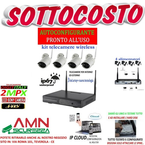 Kit wireless videosorveglianza - kit,